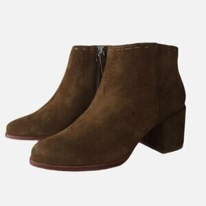 Matt Bernson 'Lido' Women's 9.5 Suede Ankle Boot Mustard Taupe